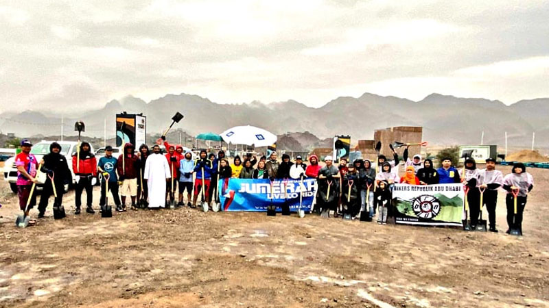Filipinos plant trees in Dubai's Hatta on January 10, 2020.